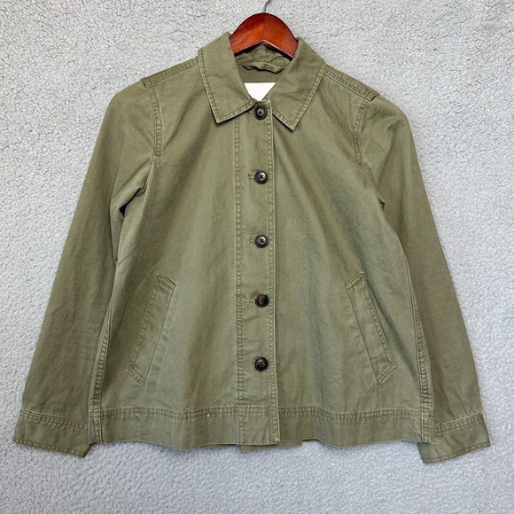 Madewell Jackets & Coats Madewell Jacket Women Extra Small Green Northwood Military Button